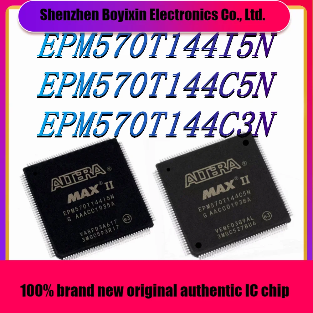 EPM570T144I5N EPM570T144C5N EPM570T144C3N Package: TQFP-144 Brand New Original Genuine Programmable Logic Device (CPLD/FPGA) IC