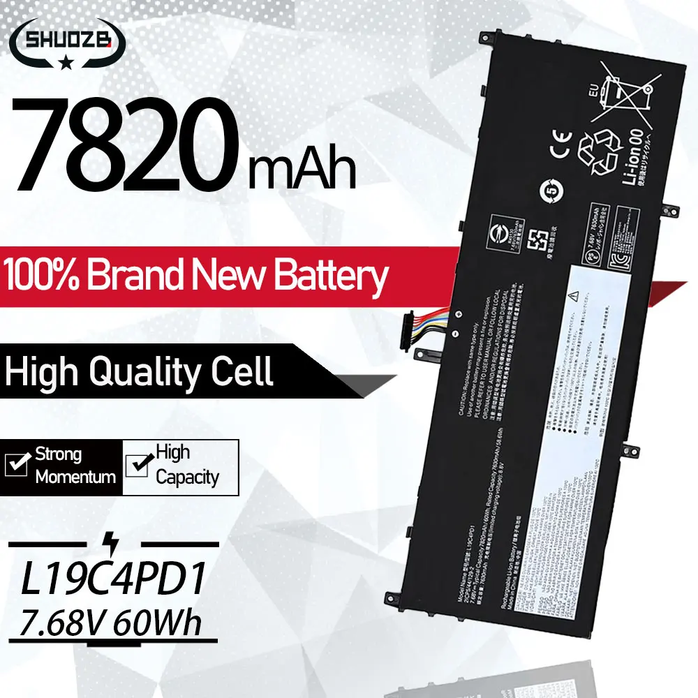 Новый аккумулятор для ноутбука L19C4PD1 L19D4PD1 L19M4PD1 L19L4PD1 для Lenovo Yoga C640, 13-дневная серия 5B10U65274 SB10W67395 7,68 в Новый аккумулятор для ноутбука L19C4PD1 L19D4PD1 L19M4PD1 L19L4PD1 для Lenovo Yoga C640, 13-дневная серия 5B10U65274 SB10W67395 7,68 в
