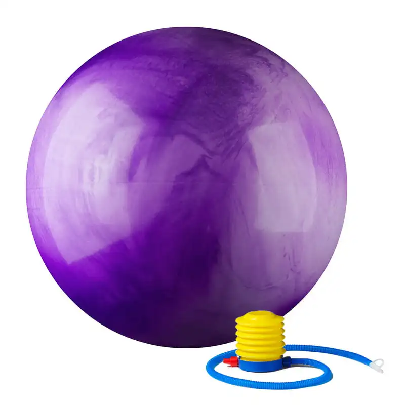 

Static Strength Exercise Stability Ball with , Multi-Colored, Purple