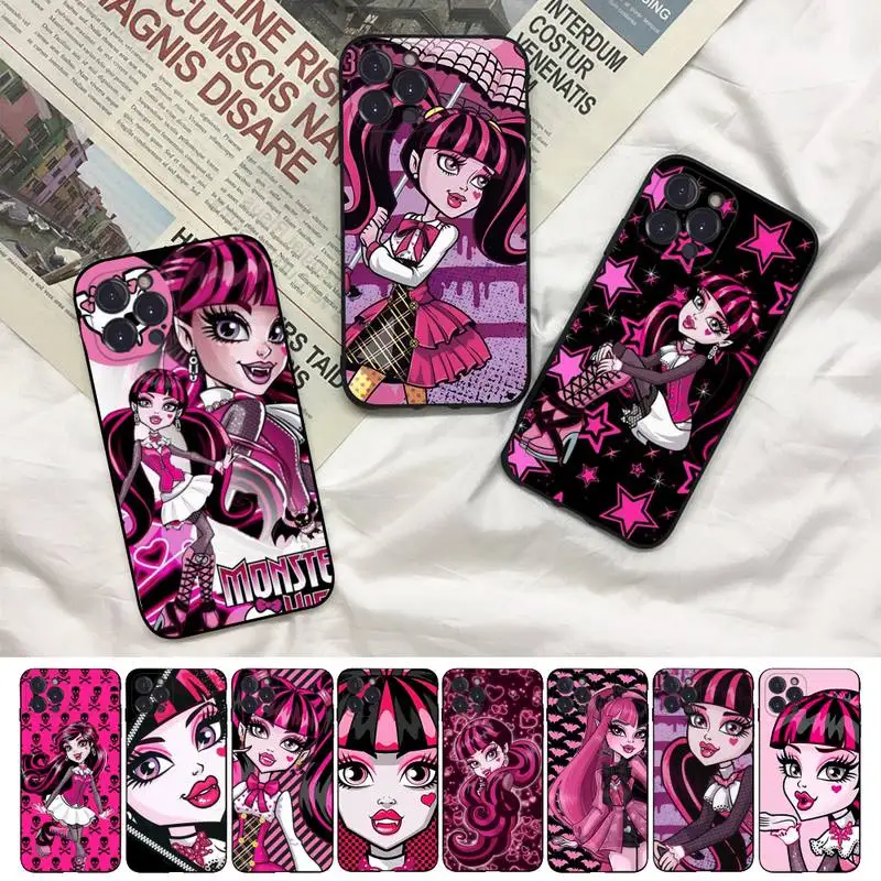 

Anime M-Monsters High Phone Case For iPhone 8 7 6 6S Plus X SE 2020 XR XS 14 11 12 13 Mini Pro Max Mobile Case
