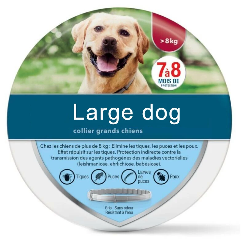 

French Version Flea Collar for Dogs, 8-Month Flea and Tick Collar for Small Dogs, Flea & Tick Collar for Cats