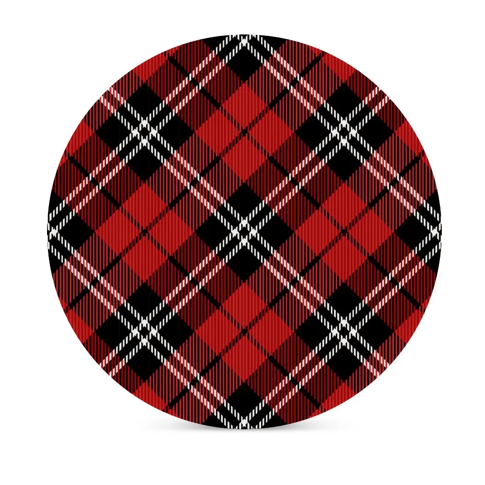 

6PCS Round Coasters Absorbent Ceramic With Cork Backing Cup Mat Pad For Drinks