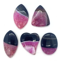 5pcspack blackpurple agate stone beads drop oval heart moon shaped irregular shaped semi precious diy making necklace earring