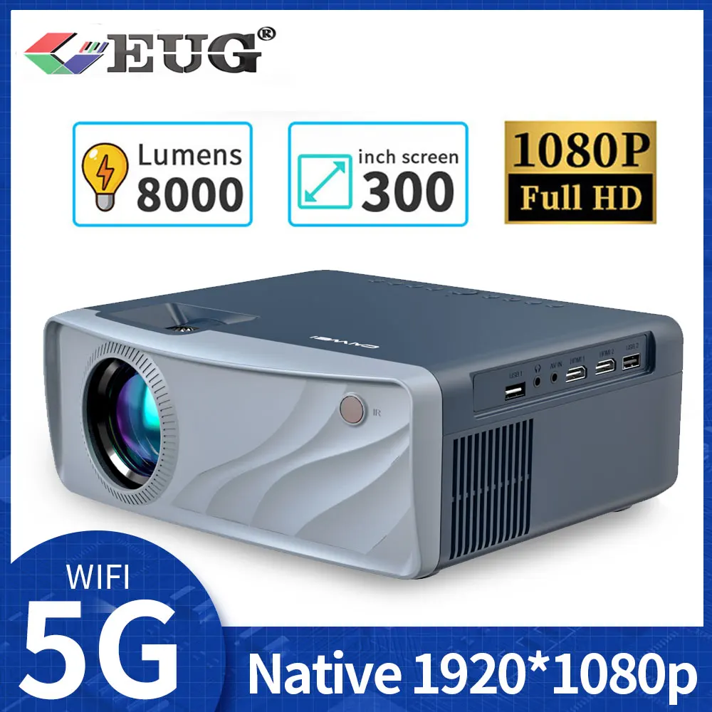 

Native 1920*1080 Resolution Projector for Home Theater with Dual Wifi Bluetooth Android Full HD 300 inch Video Projectors
