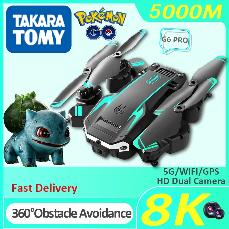 TAKARA TOMY Pokemon Drone 8K GPS Professional HD Aerial Photography Dual-Camera Omnidirectional Obstacle Avoidance Quadrotor