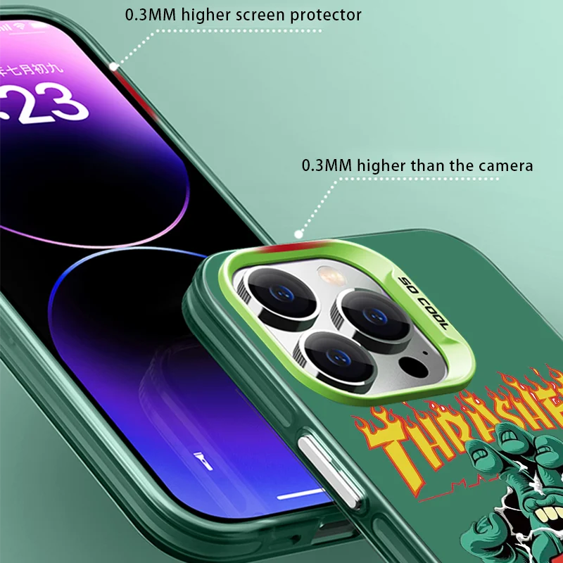 Зеленый дьявольский глаз для iphone 15Pro 15 14Pro 14 13Pro 13 12 11 Pro Max цветной лазерный