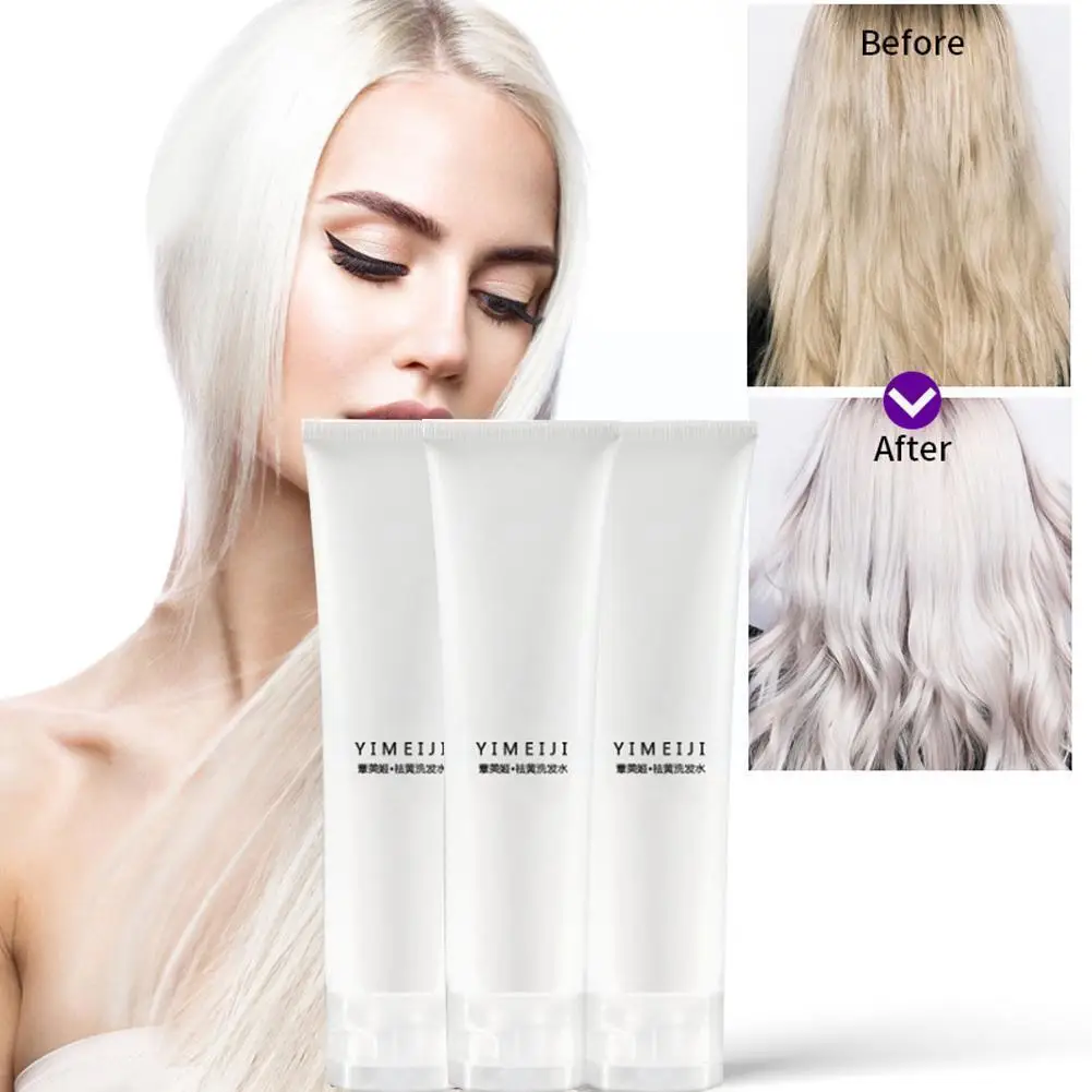 

Blond Purple Toning Hair Shampoo Remove Yellow Toner Gray 100ml Dye Bleached Shampoo To Blonde Highlighted Bleached Ash Sil J1E3