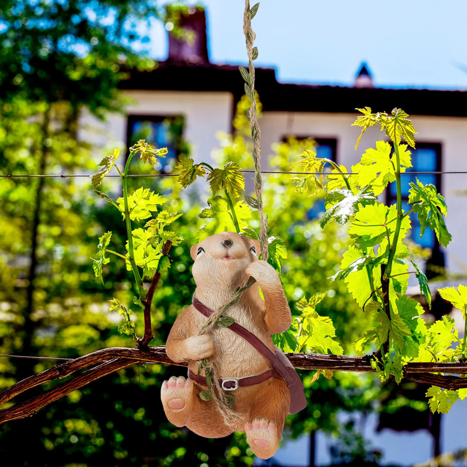 

Подвеска в виде садового дерева, украшение для животных, поделки, милая статуя белки, полимерная декоративная трубка