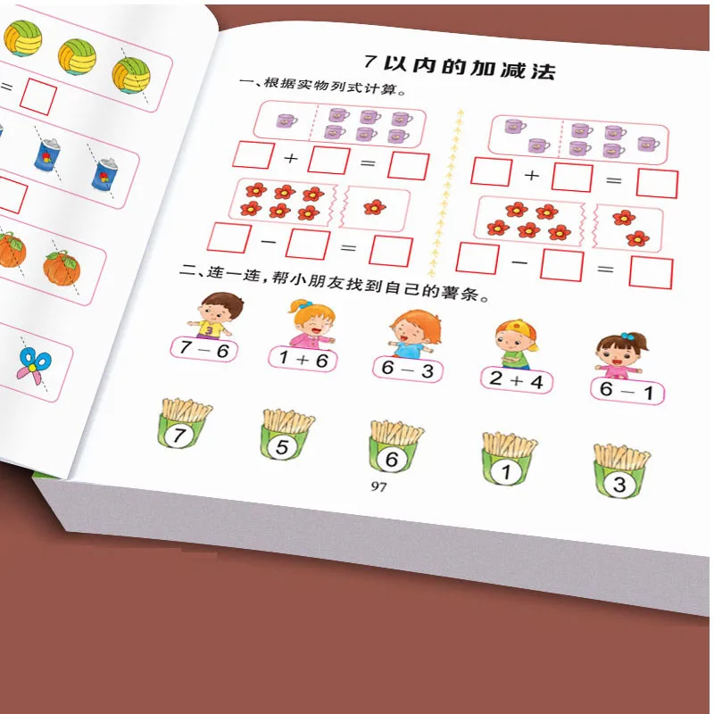 

Math Workbook Kindergarten Middle And Large Class Pinyin Early Education Books 10-20 Addition And Subtraction Livros Kawaii