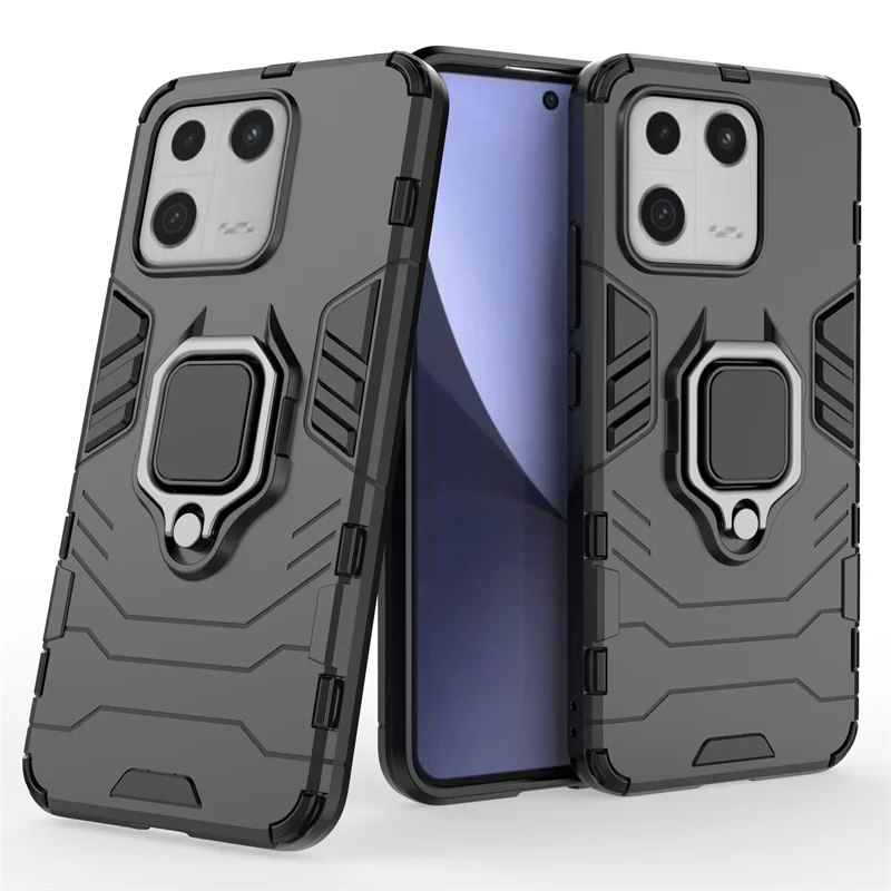

For Xiaomi 13 Case for Xiaomi 13 Cover Capa Shell Funda Armor Finger Ring PC Shockproof Phone Bumper For Xiaomi 13