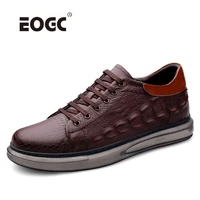 spring autumn men shoes vintage style natural leather casual shoes flats lace up outdoor comfortable walking shoes men