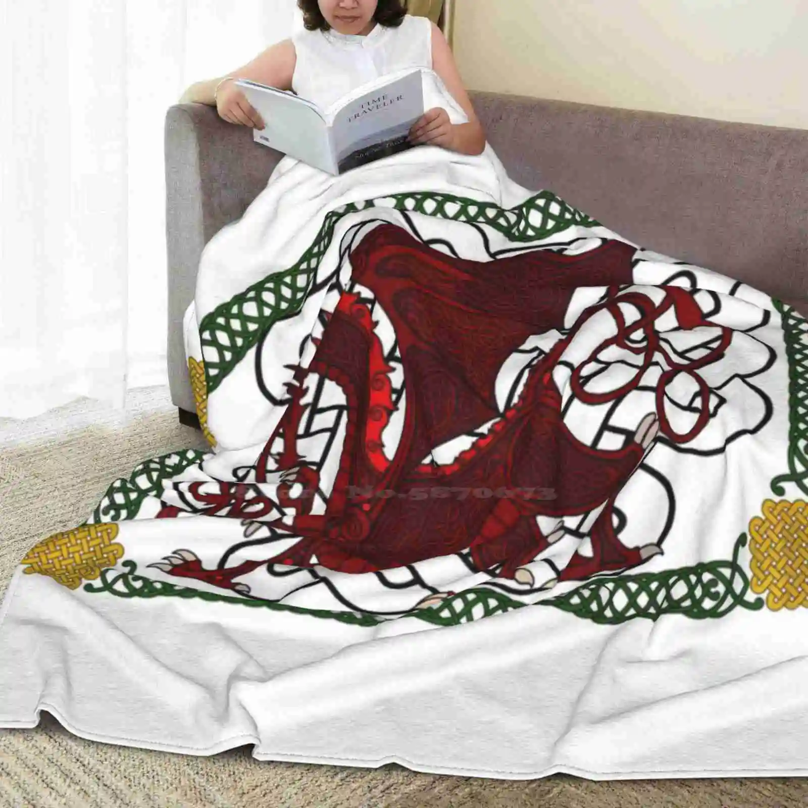 Welsh Dragon-Y Ddraig Goch Лидер продаж комнатное фланелевое одеяло для дома с драконами
