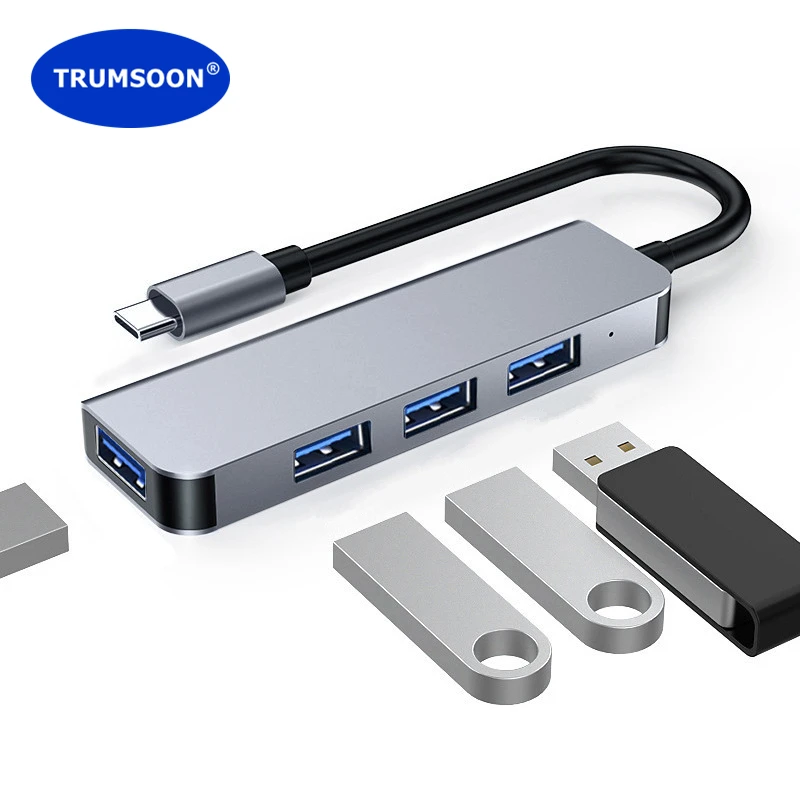 

USB-концентратор Trumsoon, USB 3,0, 2,0, Type C, сплиттер, док-станция для Macbook, Samsung, Dex, Lenovo, аксессуары для ноутбуков, SSD, U-диск, мышь