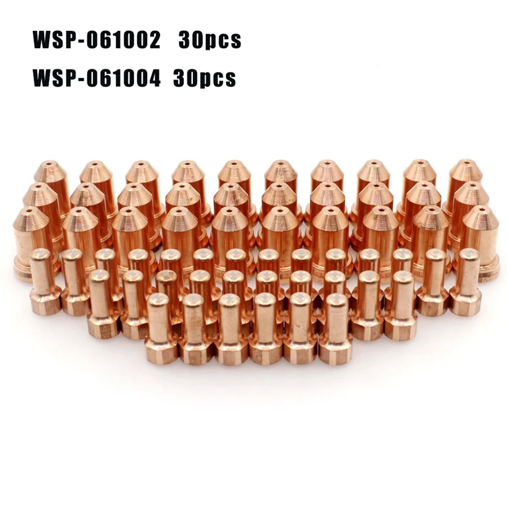 

60pcs PT-80 PT80 IPT-80 Plasma Cutter Torch Electrode Kit 1.2mm Tips 52558 51311.12 PT-80 Installed Plasma Torch Welding Parts