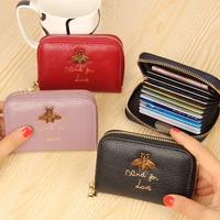 new trendy first layer genuine leather card holder wallet red black gray pink business card case driving licence cover for women