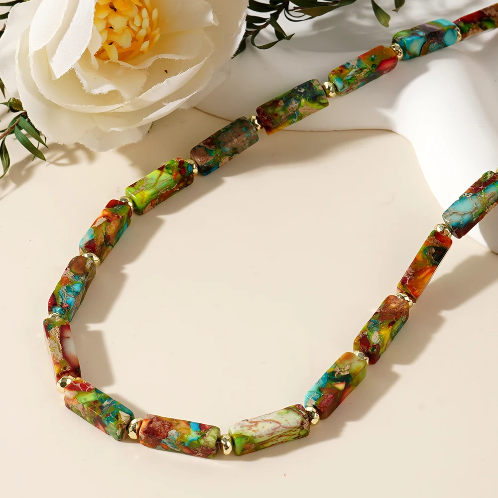 1 шт. богемный Железный галл камень граненый разделитель прямоугольный цветной