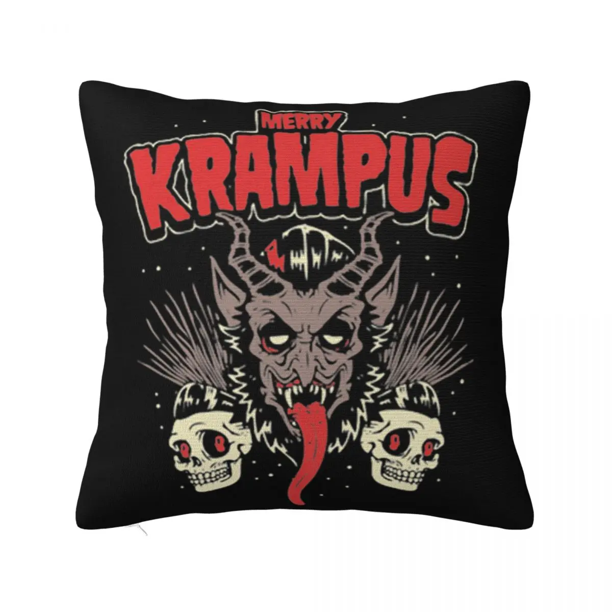 Красивый Merry Krampus Christmas Psychobilly Horror Hr Зима Весна Dj Harajuku Фитнес Наволочка