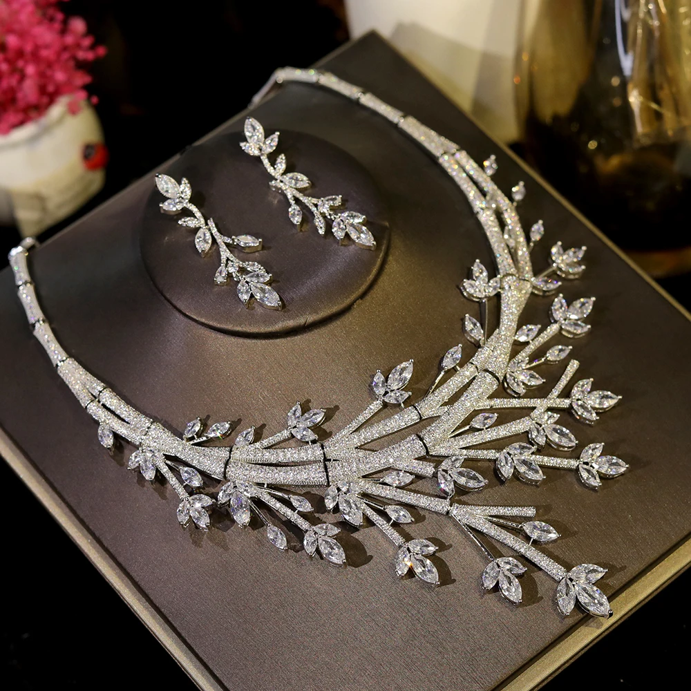 ASNORA Цирконий Высококачественный индийский комплект украшений Conjunto Feminino Kadın Takı