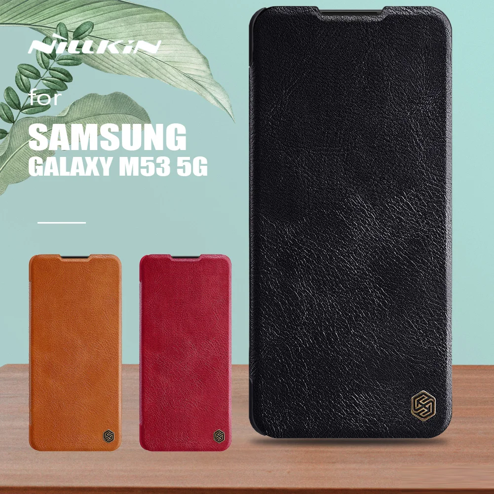 

Чехол-книжка Nillkin для Samsung Galaxy M53, кожаный чехол-бумажник с отделениями для карт, тонкий чехол для Samsung Galaxy M53