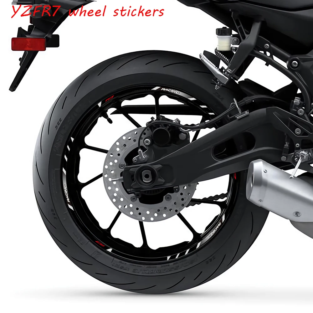 

Новинка 2022, Высококачественная наклейка на колесо мотоцикла Yamaha YZF R7 yzf-r7, полосатая Водонепроницаемая Светоотражающая Солнцезащитная накл...