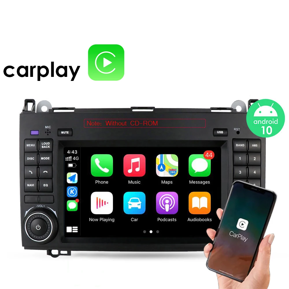 Автомобильное радио Android с беспроводной GPS-навигацией carplay для Mercedes V-Class W639 W447