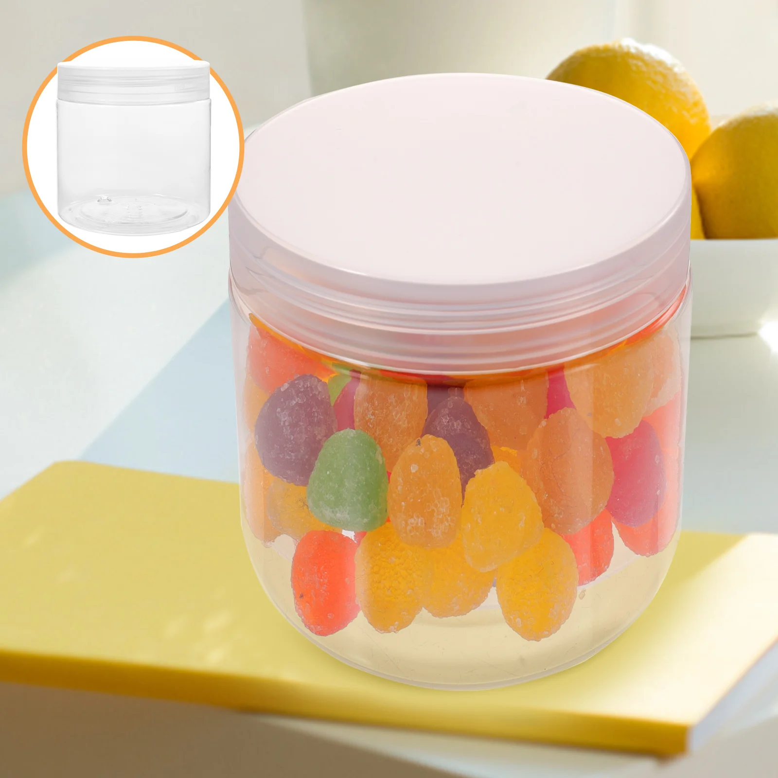 

Jar Storage Jars Food Kitchen Cylinder Container Candy Plastic Clear Sugar Tea Canisters Case Organizer Nuts Empty Airtight