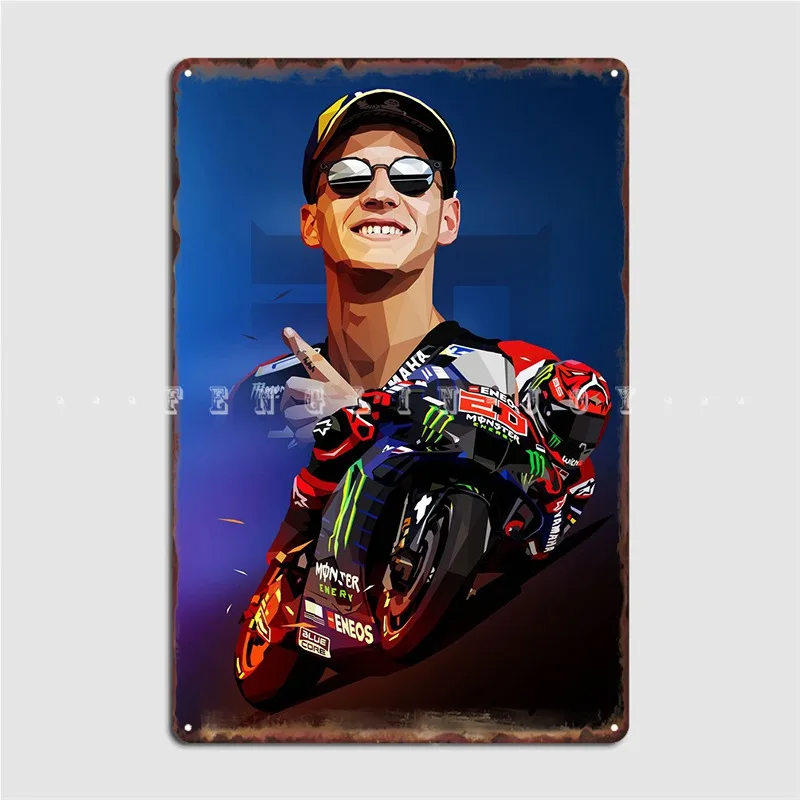

Fabio Quartararo Metal Plaque Poster Garage Decoration Cave pub Design Club Party Tin sign Poster