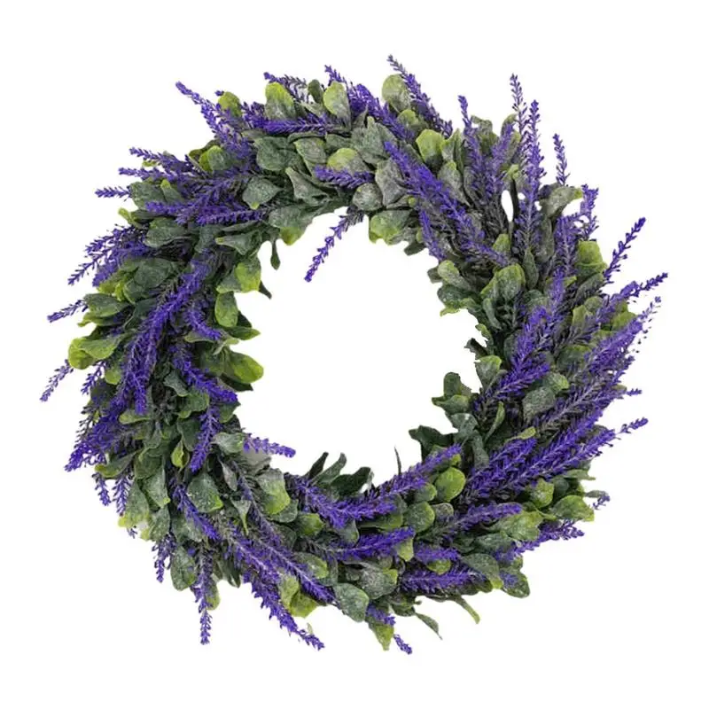

Valentines Day Artificial Flowers Wreath DIY Natural Rattan Handmade Lavender Wreaths For Home Door Holiday Furniture Decoration