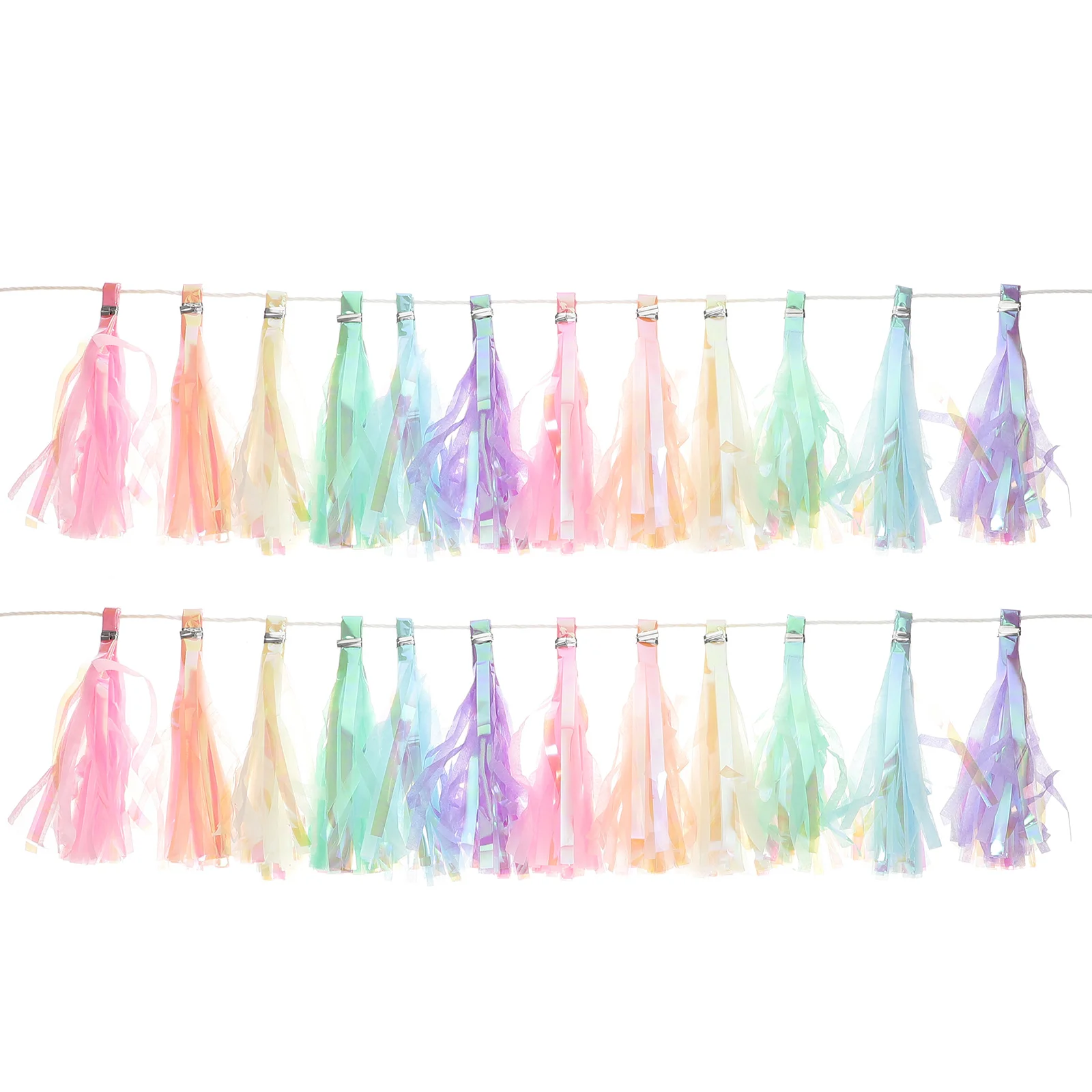 

Paper Tassel Garland Banner Tassels Tissue Ribbon Party Hanging Backdropflag Birthday Colored Wedding Decor Streamers Streamer