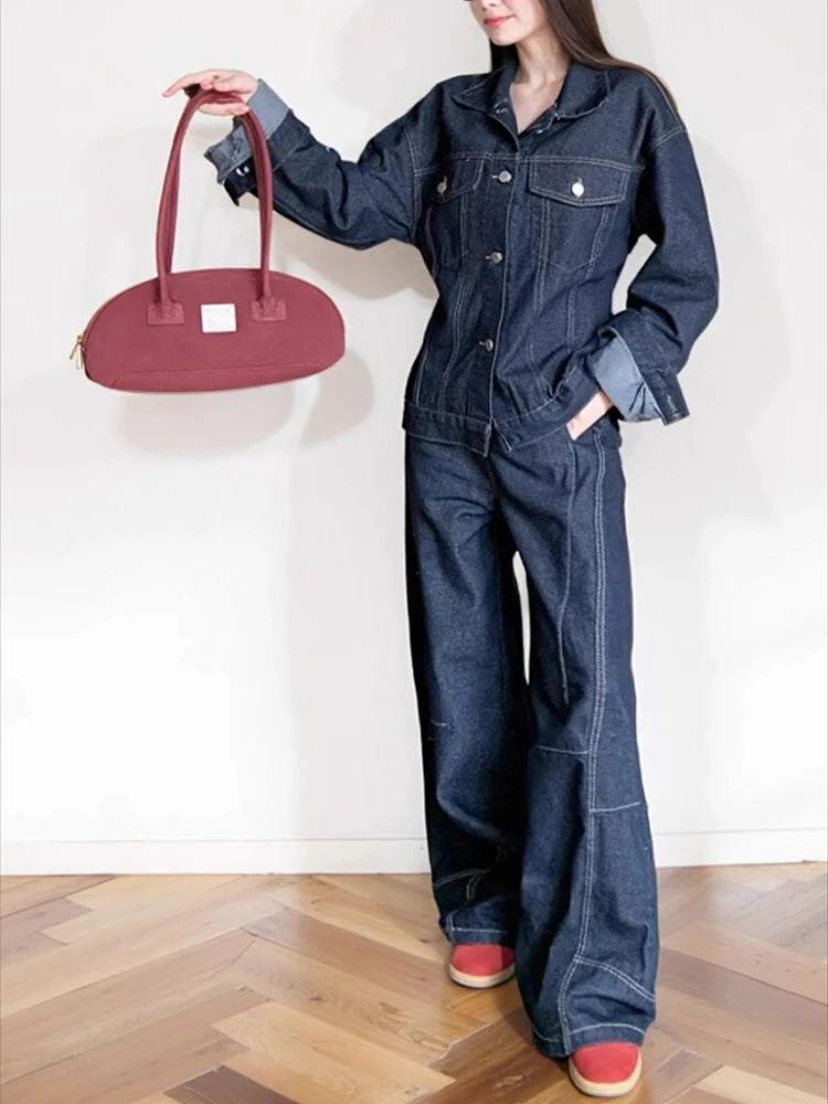 Винтажная женская лоскутная джинсовая куртка джинсовые комплекты пальто с