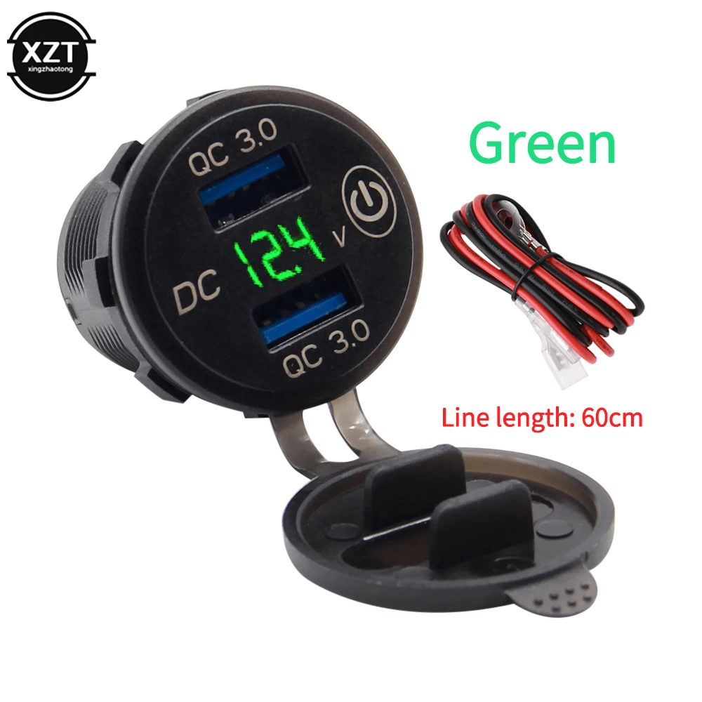 

Автомобильное зарядное устройство с двумя USB-портами, 12 В/24 В