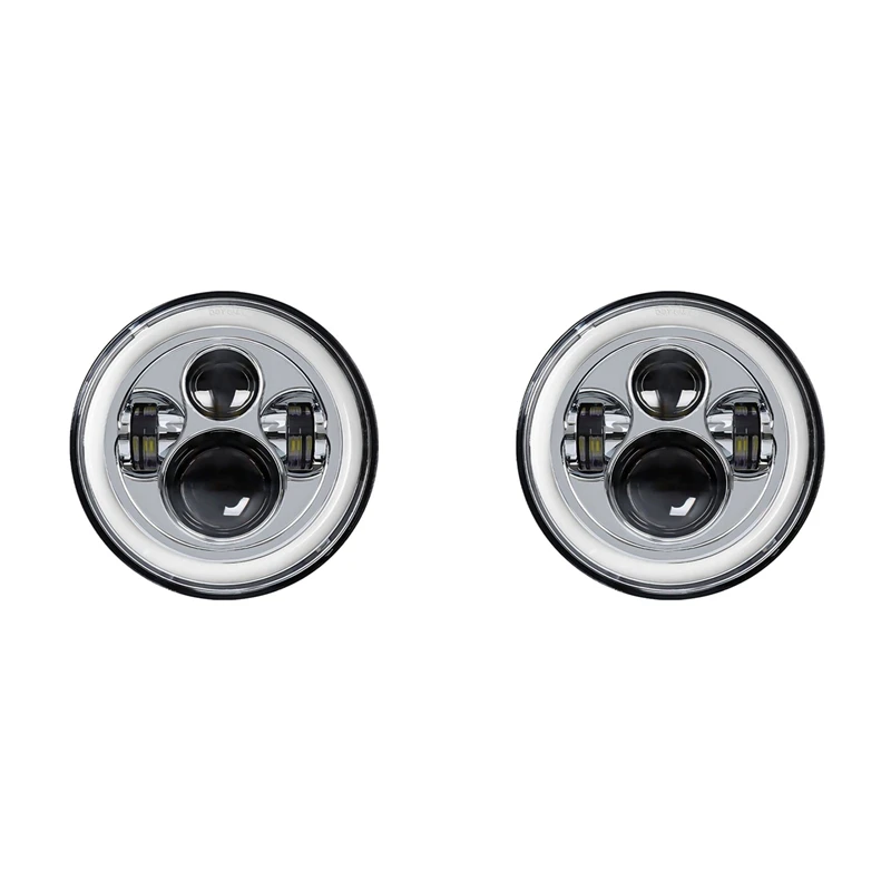 Передняя фара 2x7 дюймов Ближний и дальний свет желтый + белый для Road King Street Glide Ultra