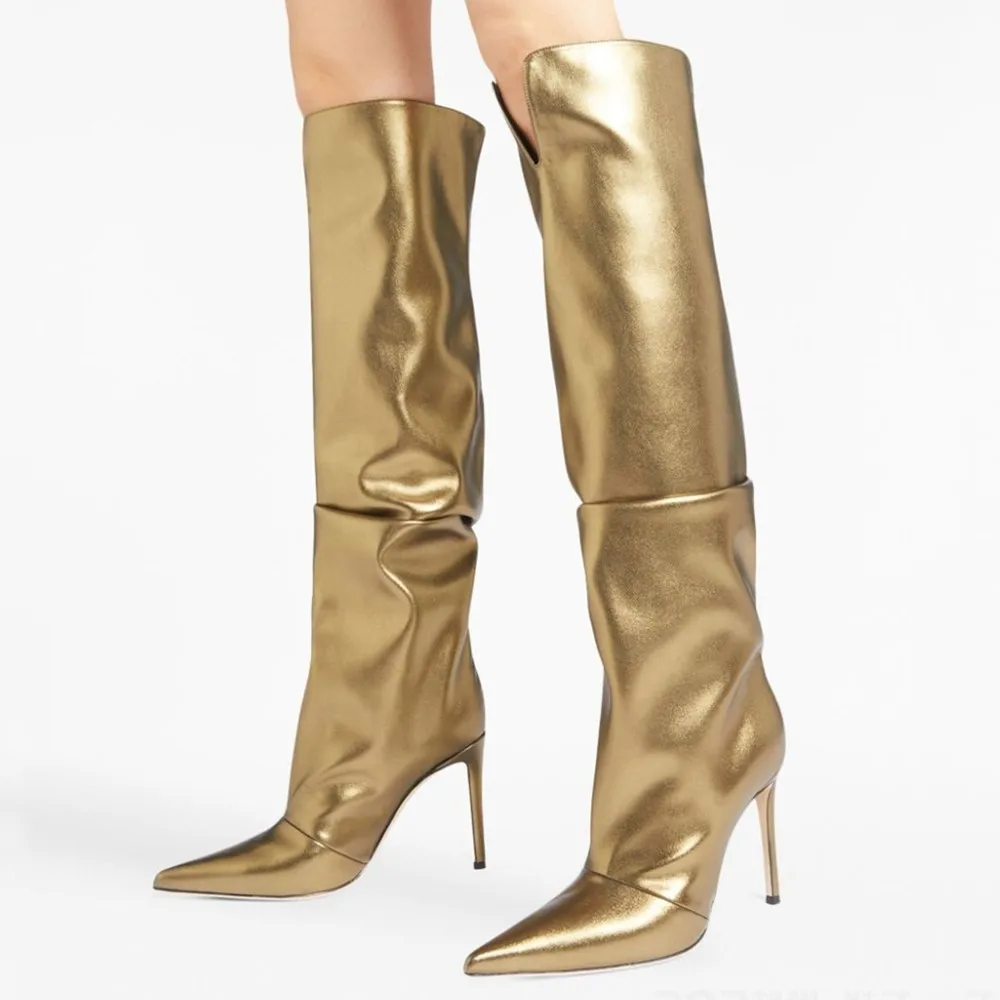 

Модные элегантные женские сапоги до колена с острым носком на тонком высоком каблуке, Привлекательные дизайнерские Брендовые женские высокие сапоги, женская обувь