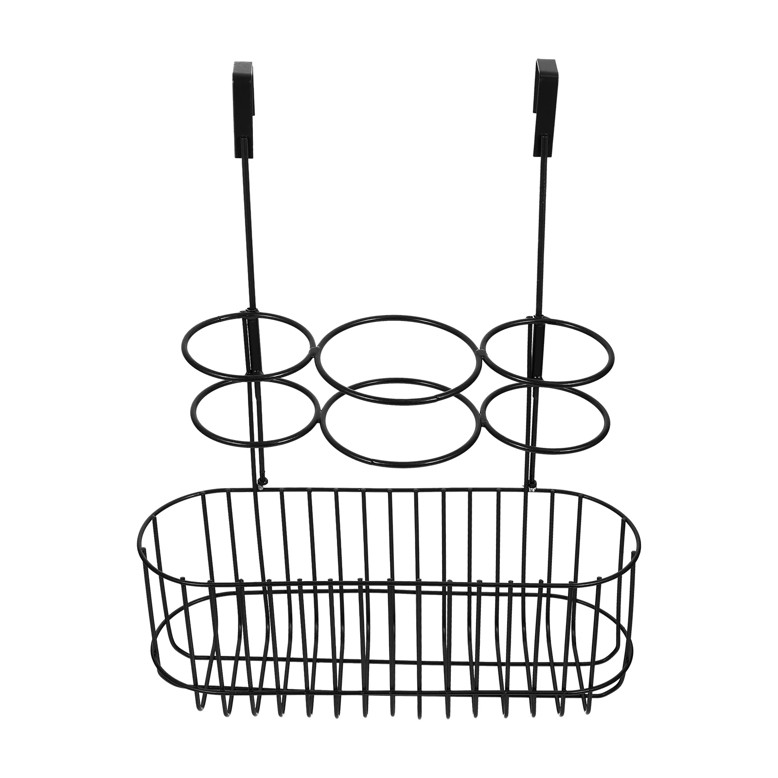 

Hair Dryer Rack Cabinet Basket Styling Tools Hanging Wire Metal Vintage Door Back Storage