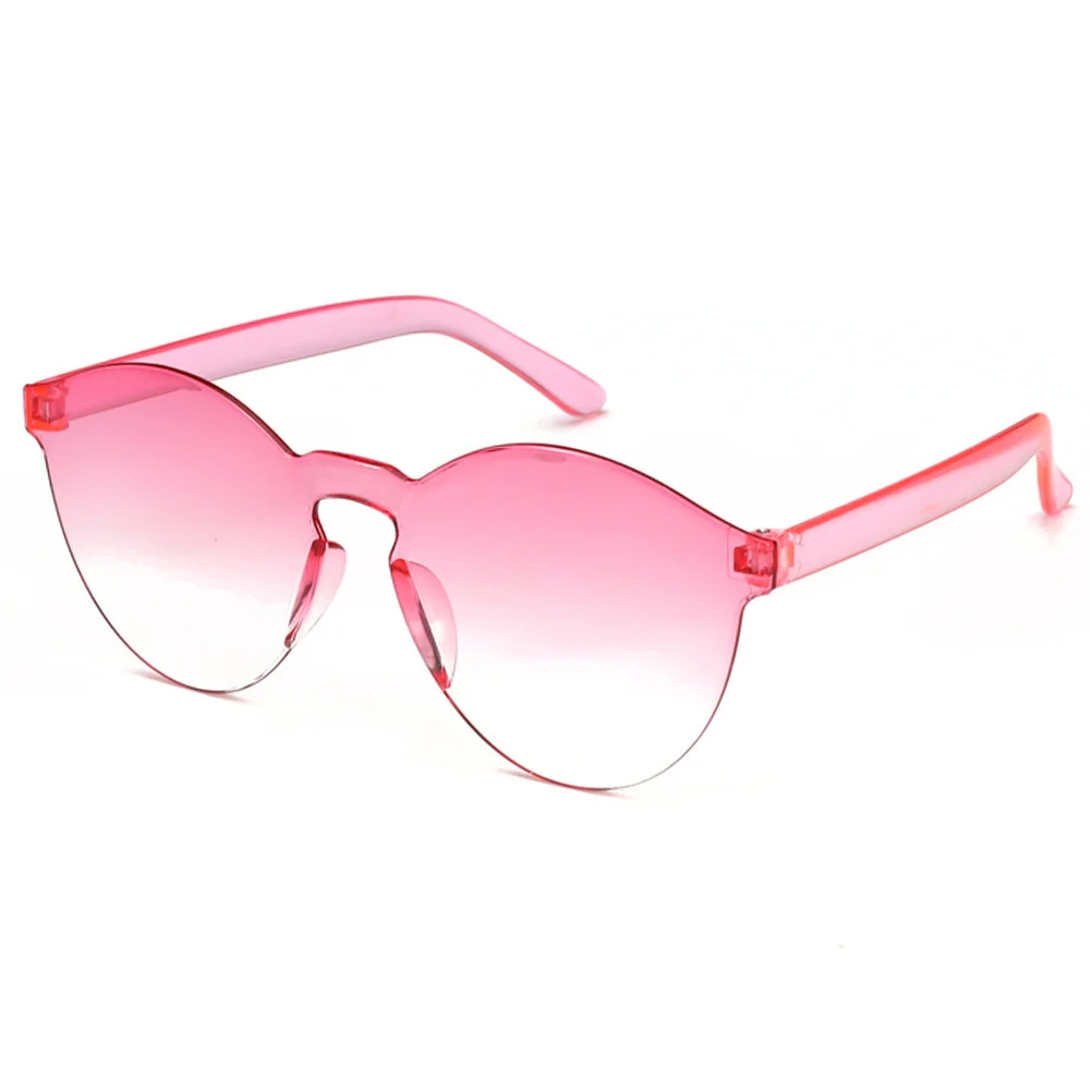 

Free shipping Frameless jelly transparent candy Sunglasses Integrated Ocean Film