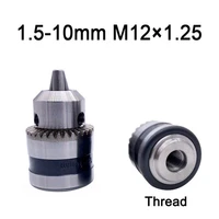 1pcs thread drill chuck 1 5 10mm wrench into electric drill keyless 3 jaw chuck 20unf24unfm12b12 for cnc machining center