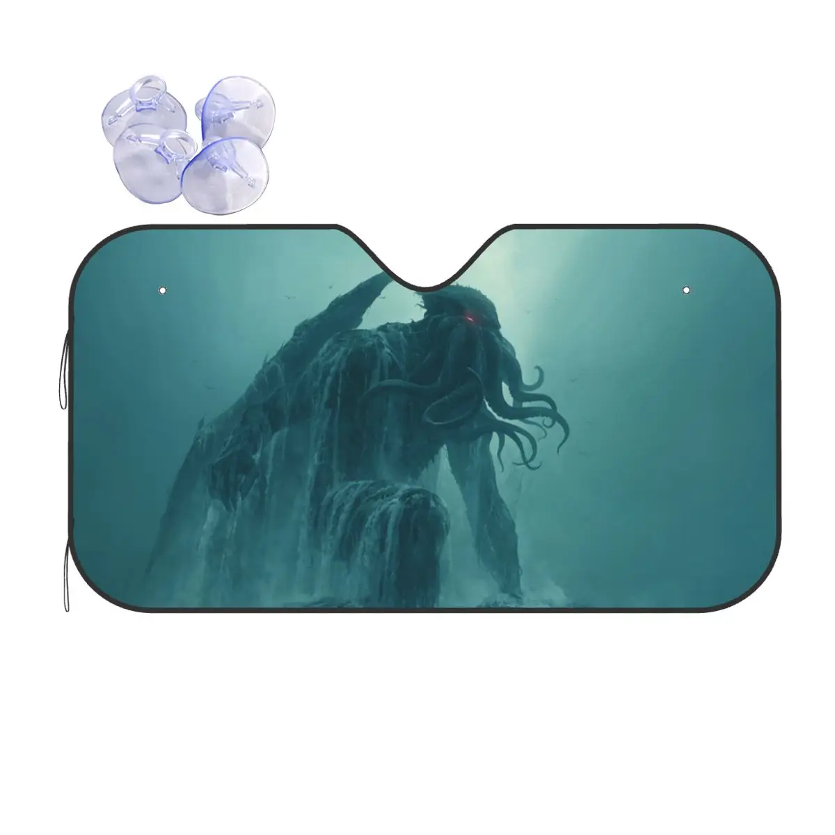 

Lovecraft And Cthulhu Foldable Windshield Sunshade 70x130cm Mysticism Aluminium Foil Sun Visor Sunscreen Curtain