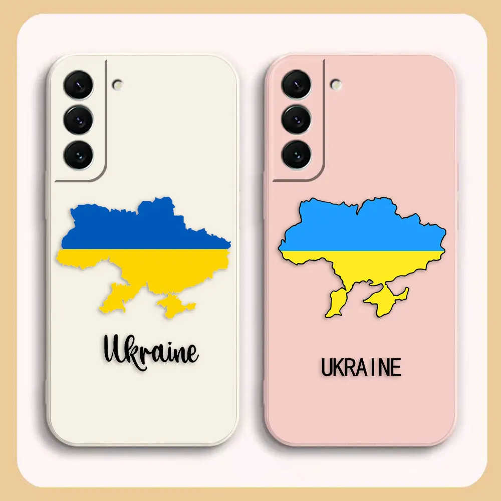 

New Ukraine Flag Pattern Case For Samsung S23 S22 S21 S20 FE S11 S11E S10 S10E S9 S30 Ultra Plus 4G 5G Shockproof Liquid Case