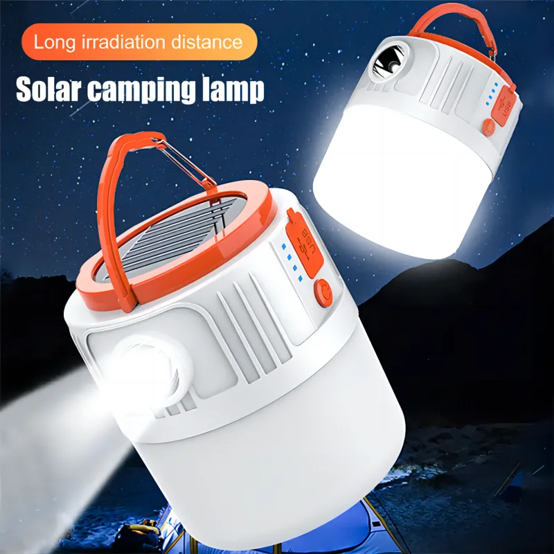 

Solar Camping Lantern 6 Modes Type-C USB Solar Portable Tent Lamp Led Lanterns For Outdoor Night Market Stall Emergency Light