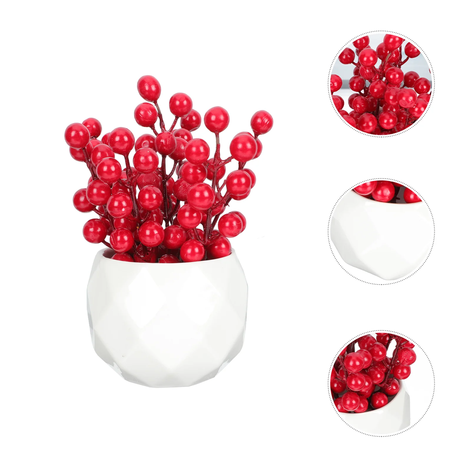 

Red Decoration Christmas Decor Flowers Berry Faux Berries Wreathgarland Wedding Party Bouquet Gypsophila Artificial Arrangements