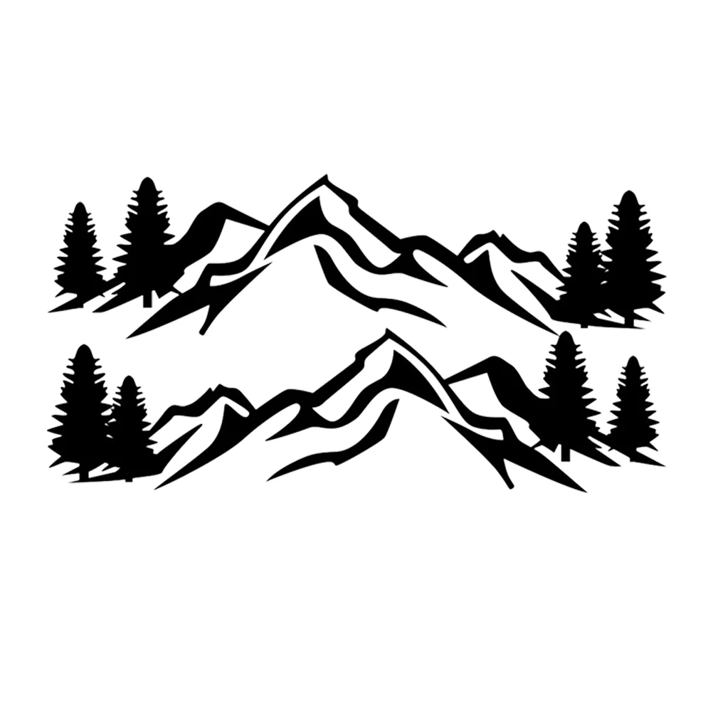 

2pcs Car Decals Decorative Unique Mountain Stickers Car Side Body Stickers Car Body Stickers Car Stickers And Decals