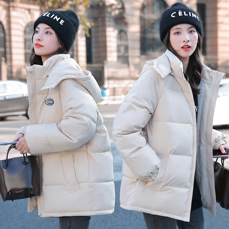 Winter Coat Women Jacket Parkas Thick 2022 Autumn Black Oversized Purple Puffer Bubble Hooded Harajuku Clothes Loose