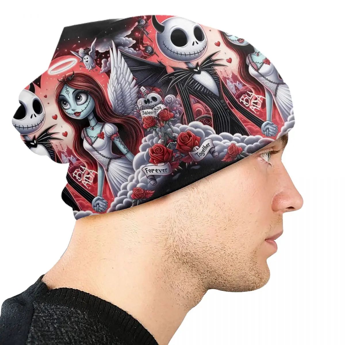 Изготовленные на заказ шапки Кошмар перед Рождеством уличная вязаная шапка зиму