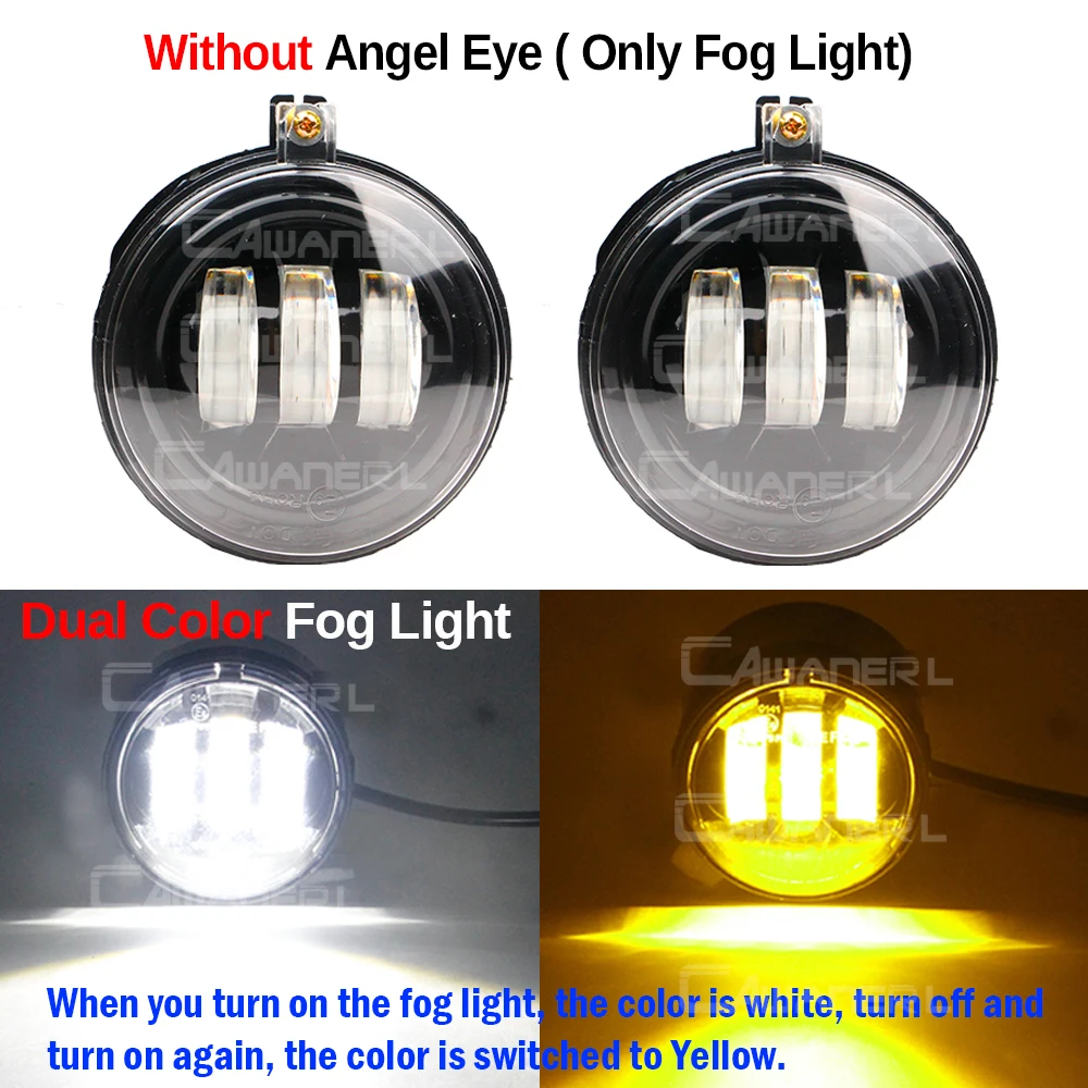 

2 шт. светодиодные противотуманные фары Angel Eye DRL 30 Вт 6000LM для Dodge Charger 2010, передние противотуманные фары автомобиля в сборе дневного света