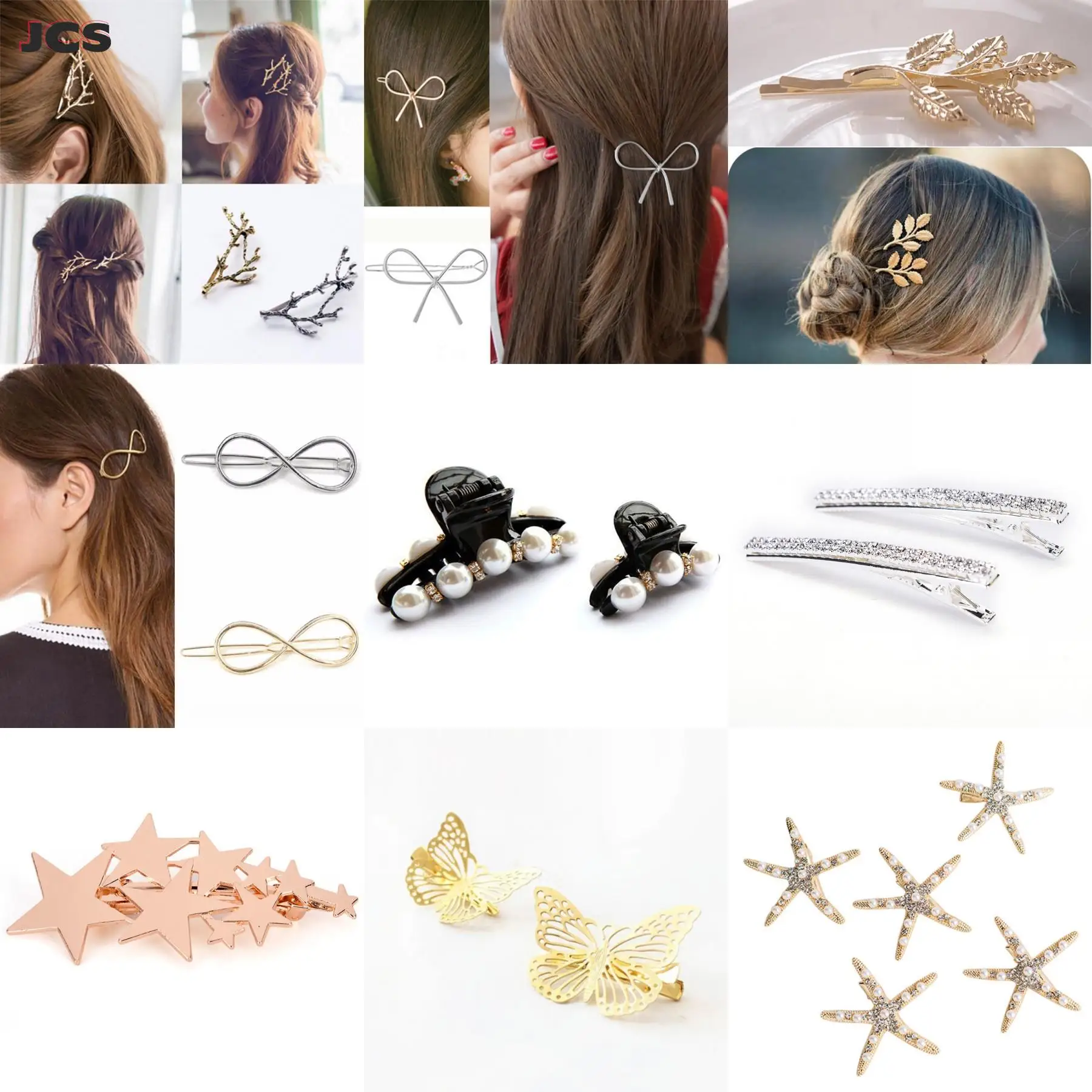 

Pearl Hair Clips Hairstyle Design Woman Shiny Crystal Rhinestones Hairpins Barrettes Styling Tool Hair Accessories