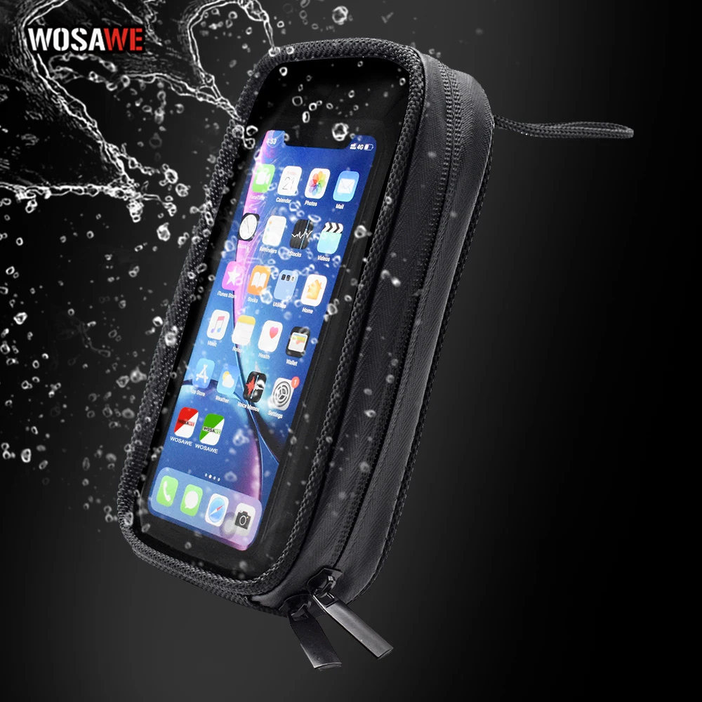 wosawe motorcycle fuel tank magnetic mobile phone bag waterproof can connect to mobile phone gps navigation box bag free global shipping
