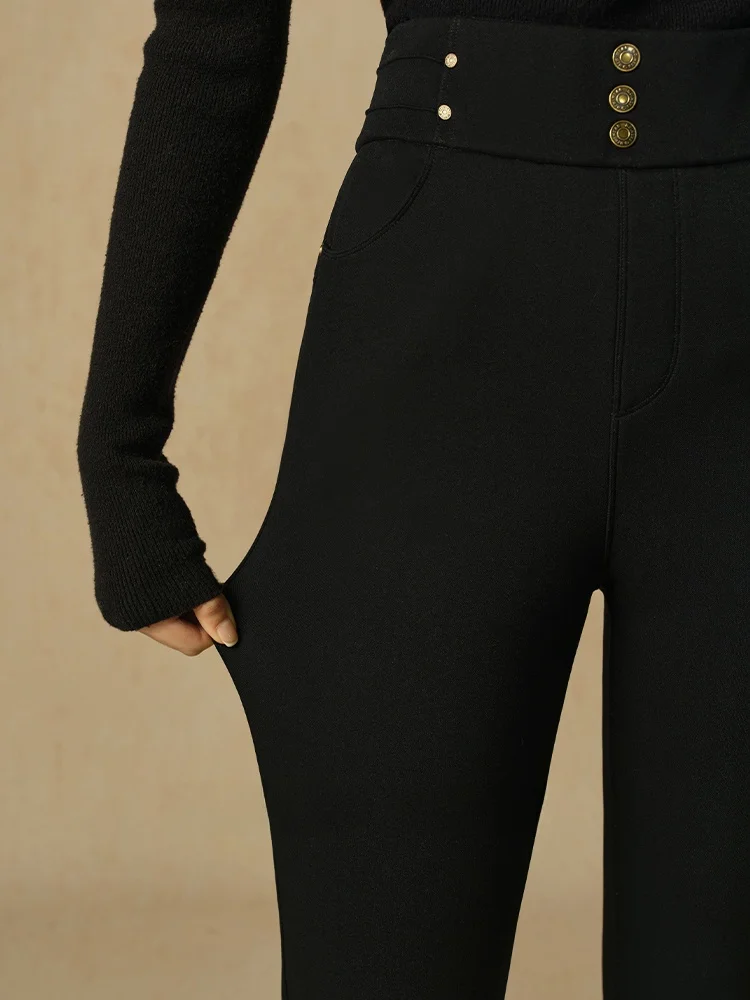 Женская одежда больших размеров с одним лучом черные леггинсы высокой талией