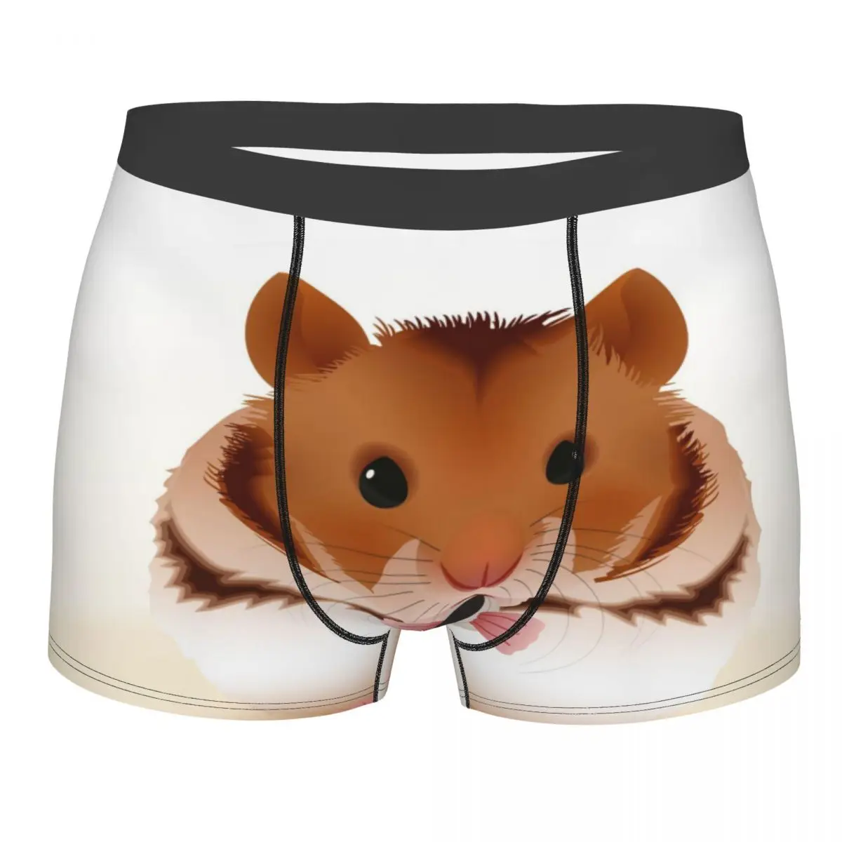 

Mens Boxer Sexy Underwear Soft Long boxershorts Hamster Mouse Eat Sunflower Seed Underpants Male Panties