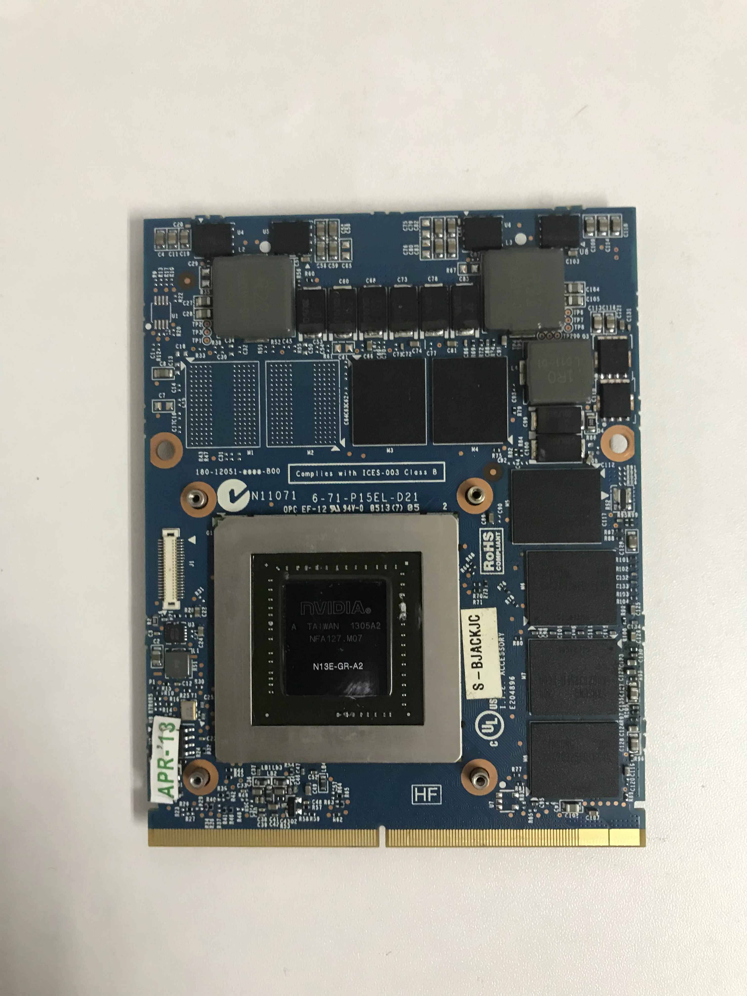 Видеокарта GTX670MX GTX 670MX N13E-GR-A2 3G 6-71-P15EL-D21 VGA для Clevo X7200 X8100 P150HM P170HM P150EM P170EM P150SM P170SM