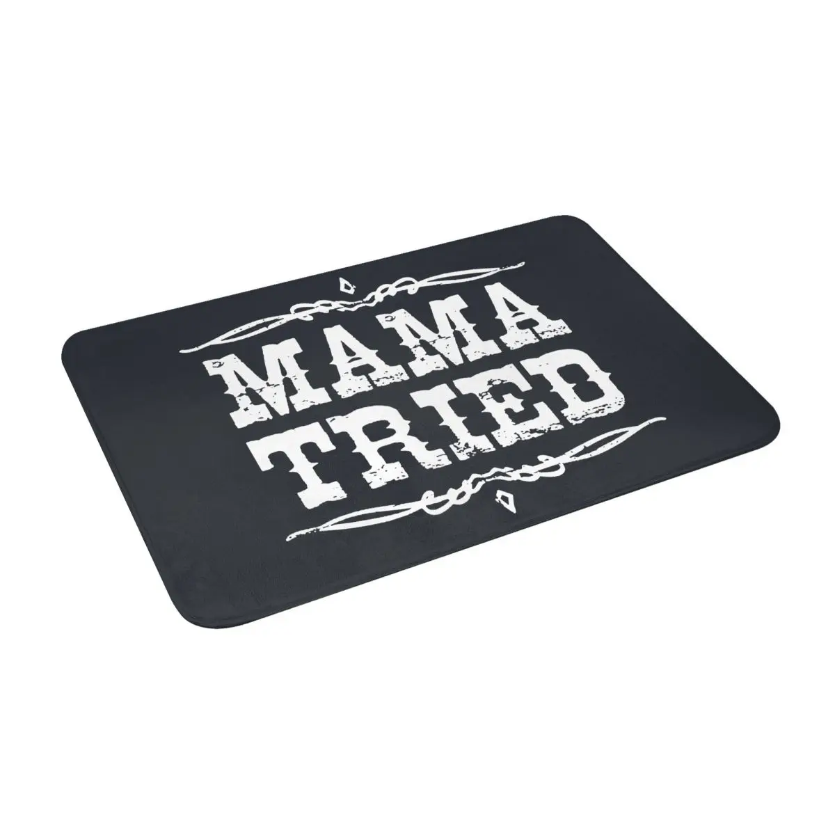 

Mama Tried Retro Country Music 24" X 16" Non Slip Absorbent Memory Foam Bath Mat for Home Decor/Kitchen/Entry/Living Room